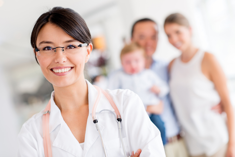 Friendly family doctor at the hospital looking happy-2